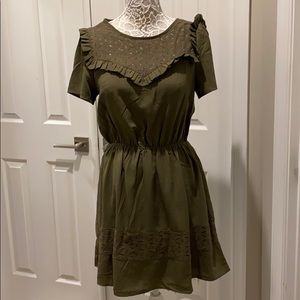 Moon River Army Green Dress